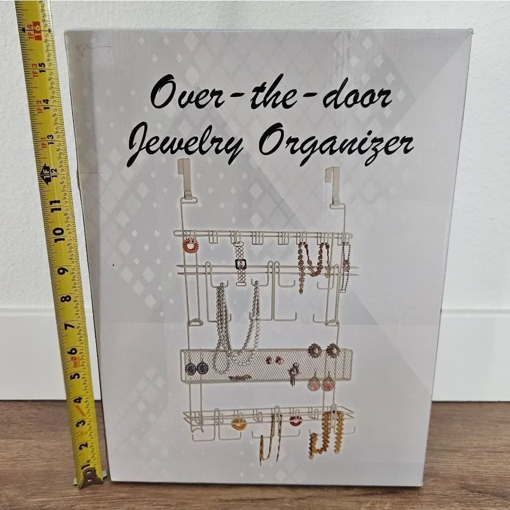 Over-the-Door Jewelry Organizer in White